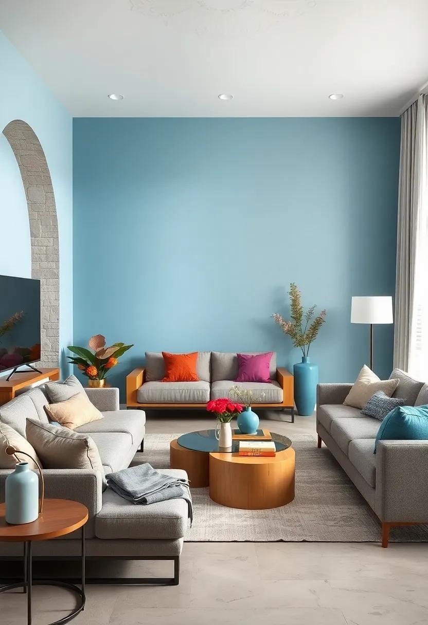 Periwinkle Blue Hues Enlivening Contemporary Living Rooms with Subtle and Dreamy Touches