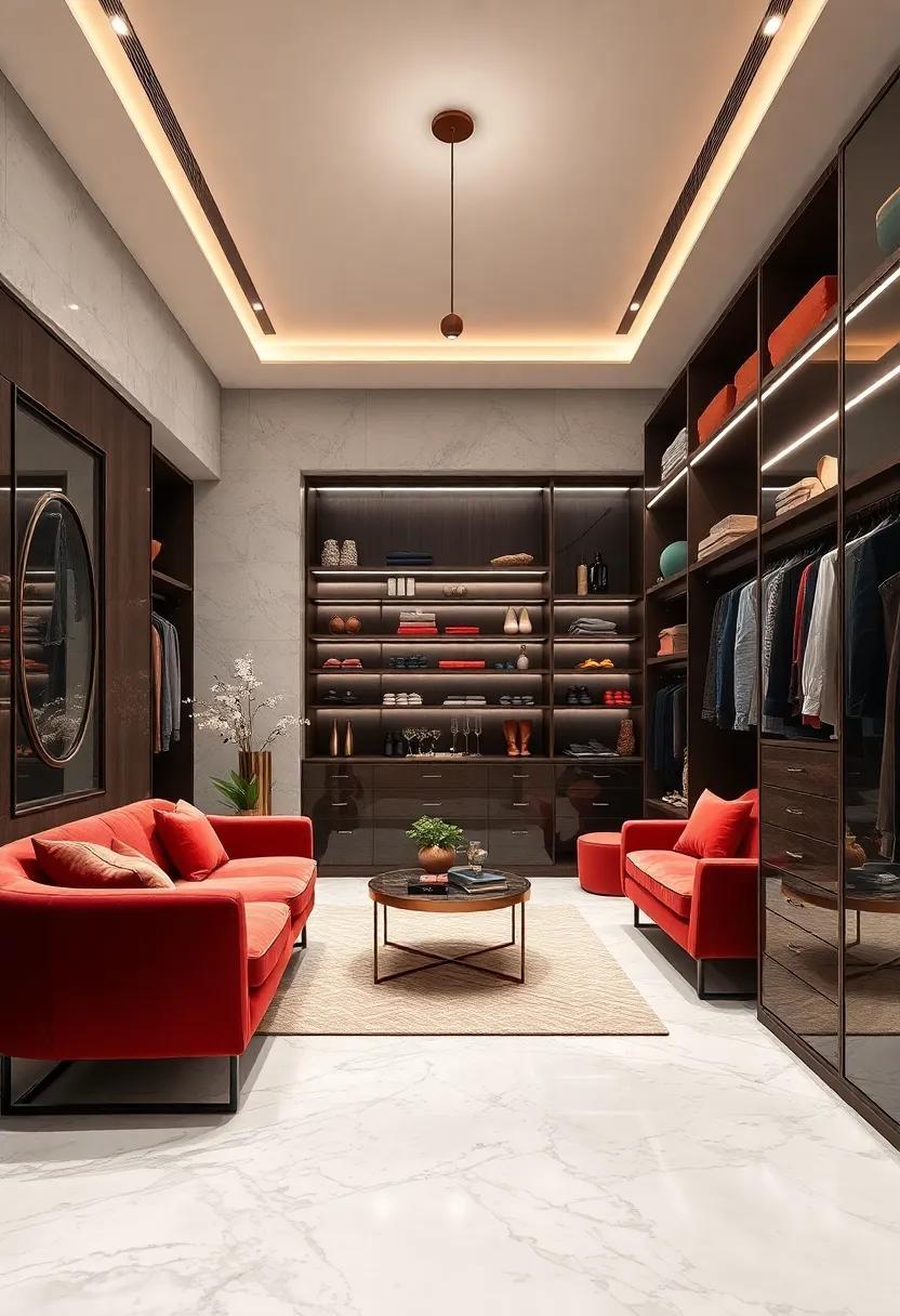 Elevate Your Space: The Allure of a High-End Walk-In Closet with Marble Floors