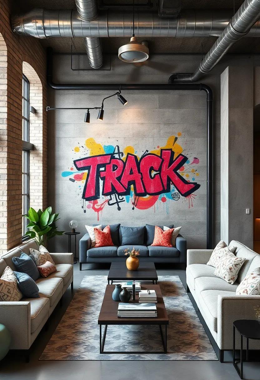 Highlight Urban Energy with Graffiti-Inspired Murals Blended Into Steel Framework and Pipes