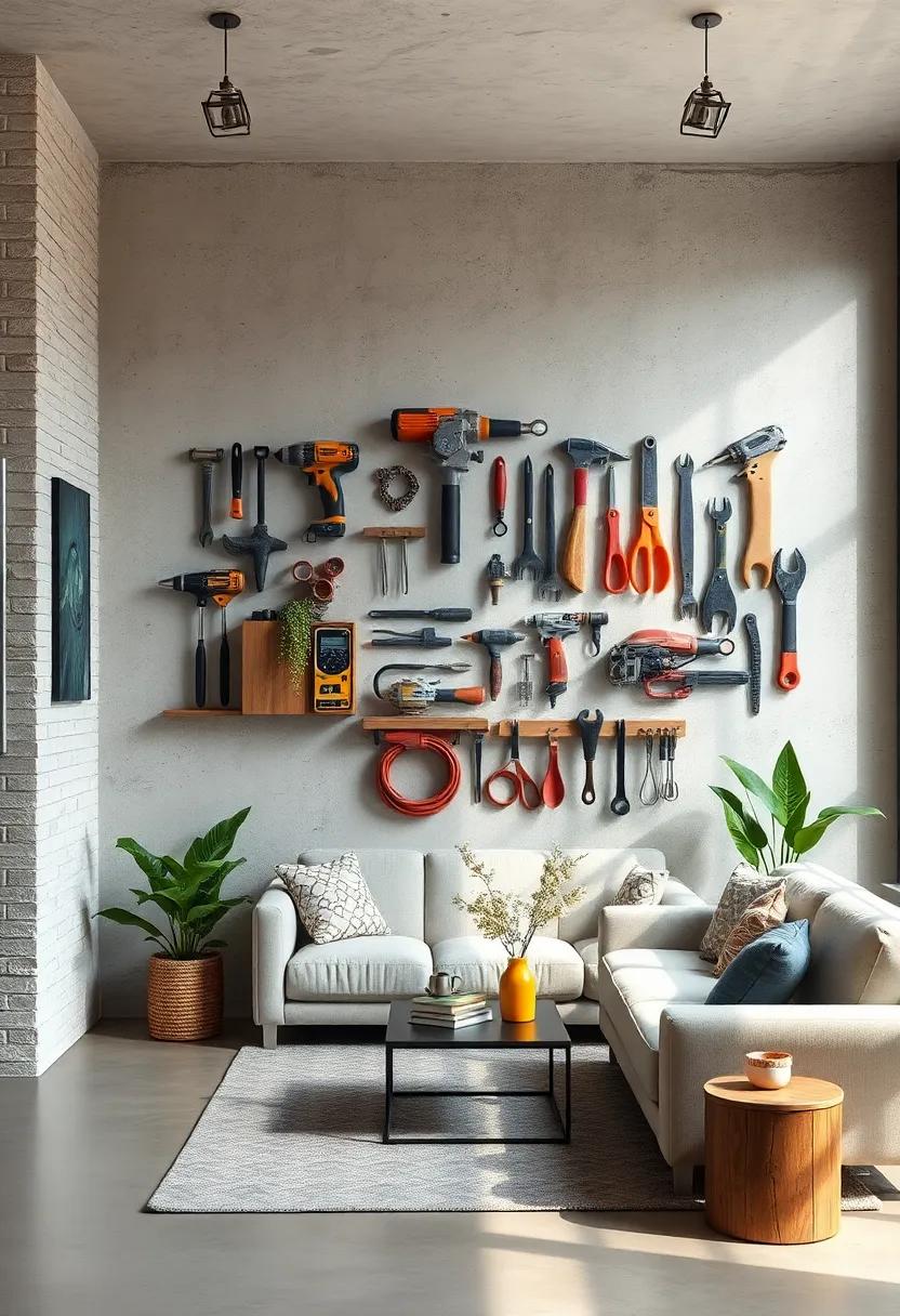 Inspire Creativity with Wall-Mounted Tool Displays Transformed into Artful Industrial Statements