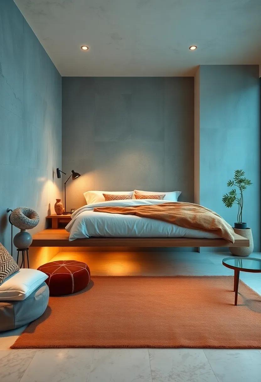 Inviting Sleeping Areas Raised on Lofted Platforms Surrounded by Cozy Textiles and Layered Bedding