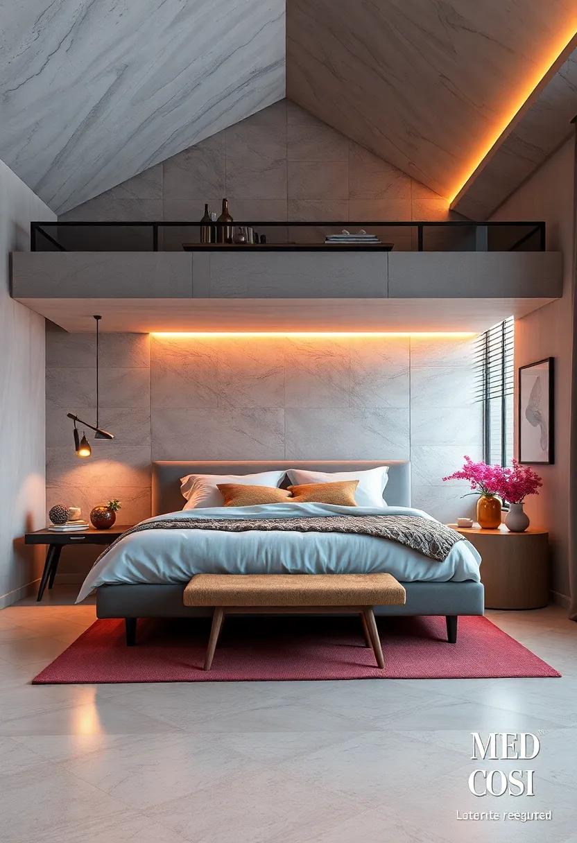 Lofted Beds Incorporating Creative Lighting Elements Like LED Strips to Enhance Mood and Visibility