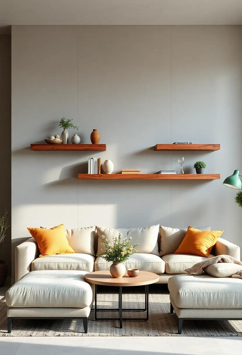 Rustic Floating Shelves Made From Reclaimed Wood Blending Rustic Charm with Modern Minimalism