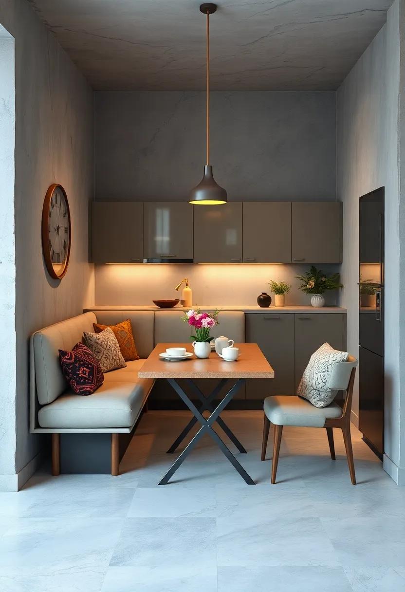 Arranging Compact Dining Booths and Fold-Down Tables to Maximize Space for Meals and Social Gatherings