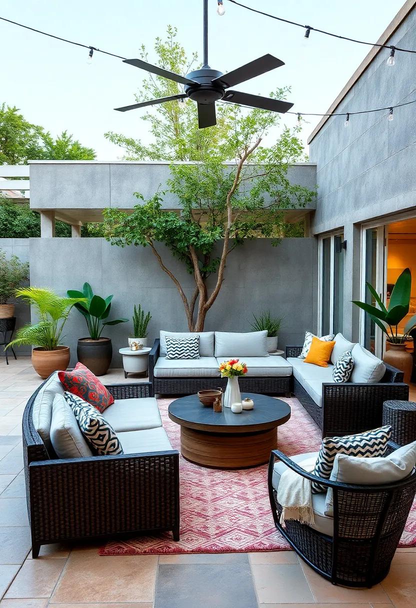 Using Modular Sectionals That Rearrange Easily to Fit Different Seating Needs Outdoors