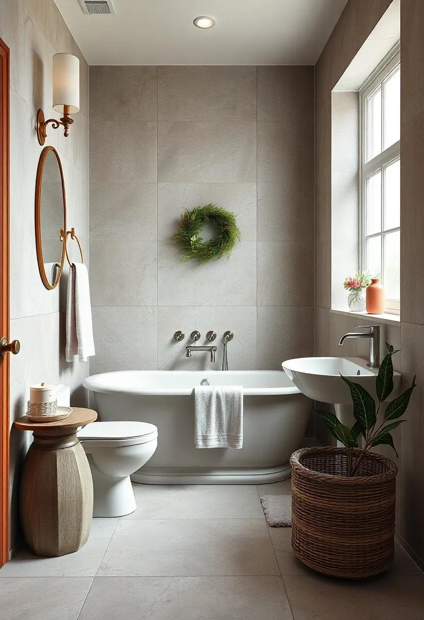 Antique Towel Racks With Gentle Curves and Worn Finishes Acting as Decorative Bathroom Anchors