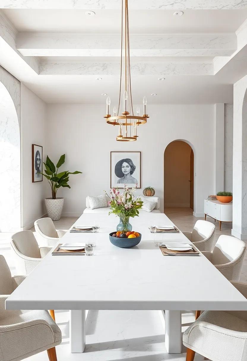 Light Reflecting Off Polished White Surfaces Bringing Brilliance to the Room