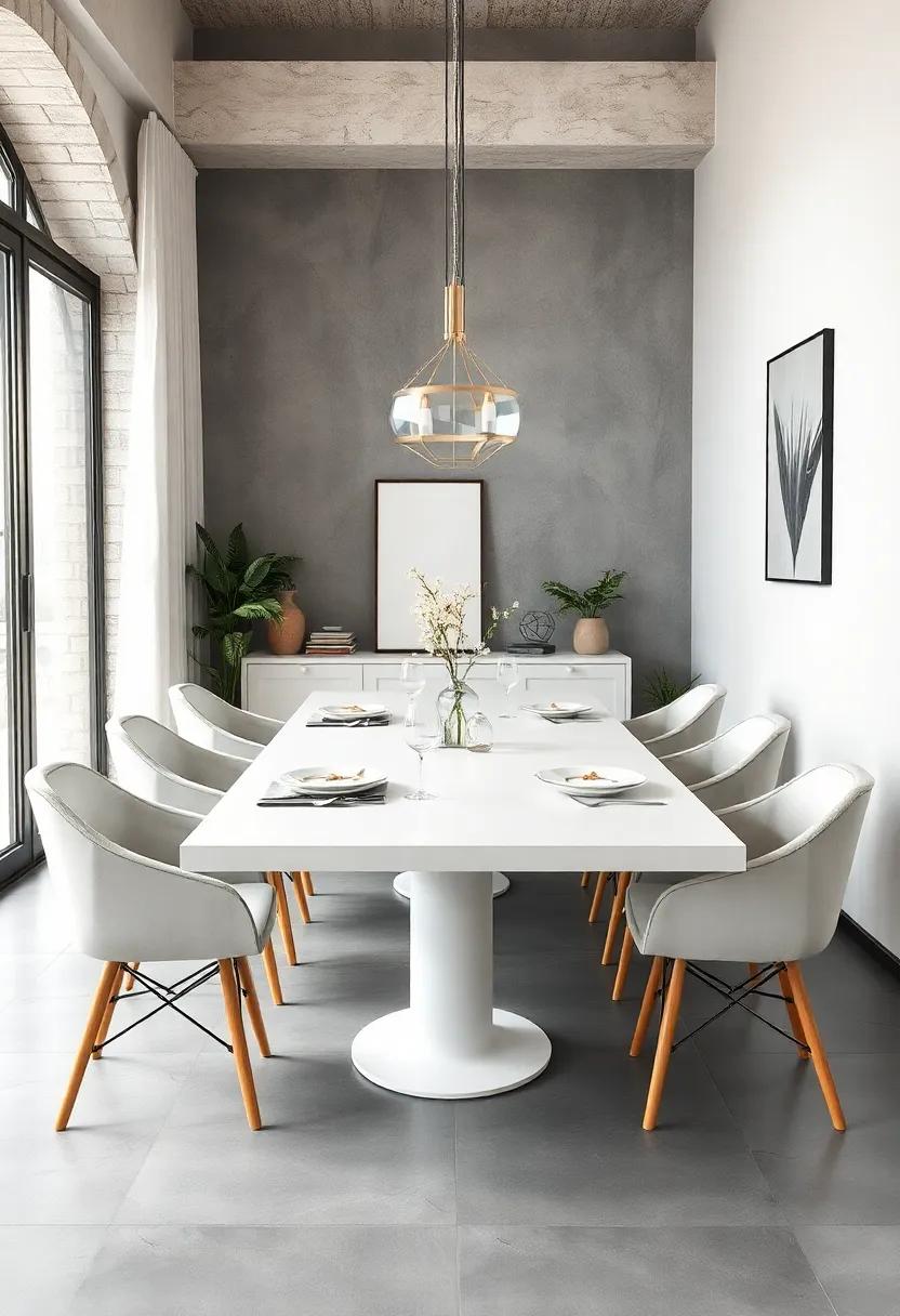 The Quiet Charm of Monochrome Decor Accentuating the White Dining Table's Purity