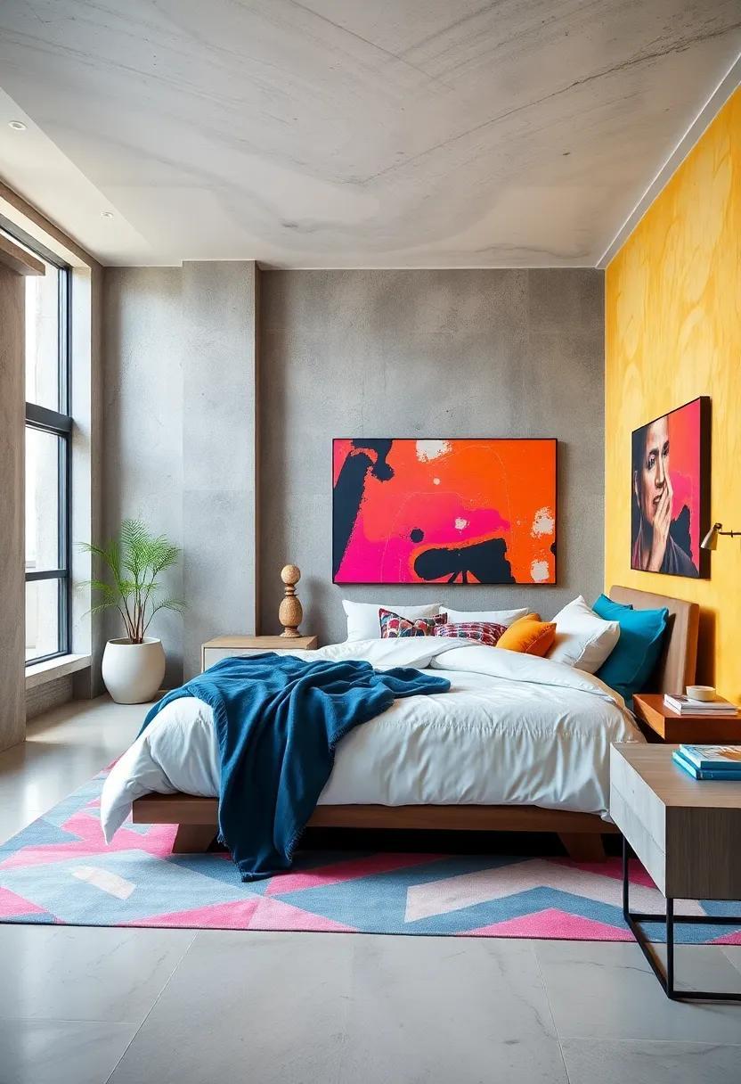 Vibrant Pop-Art Inspirations: Crafting a Bold Modern Bedroom Space