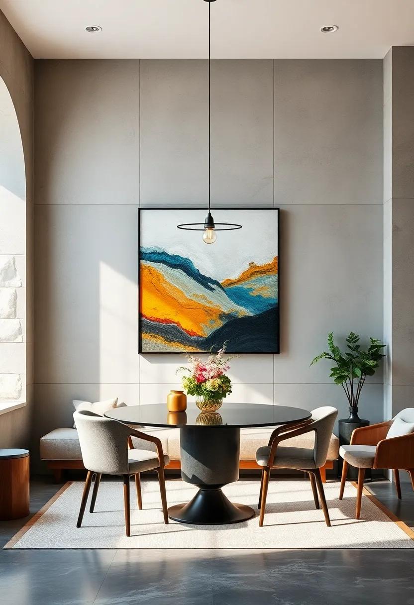 Minimalist Designs for a Clean and Sophisticated Dining Wall That Feels Spacious