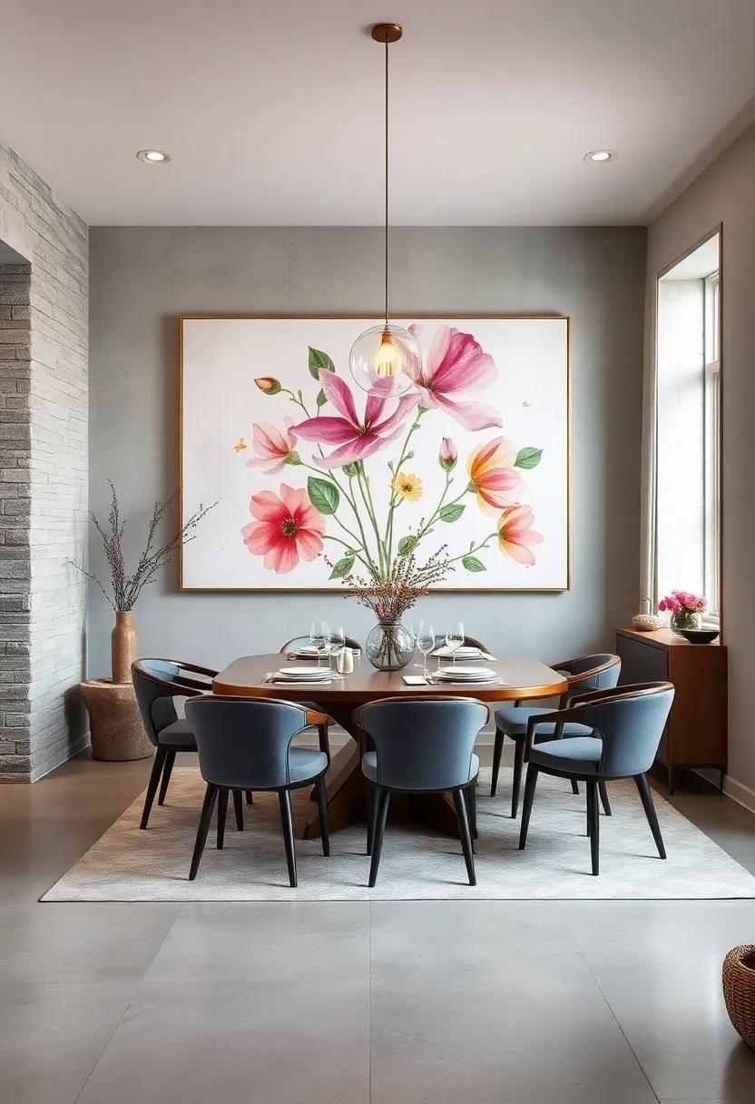 Oriental Art Influences with Delicate Patterns and Subtle Colors to Enrich the Space