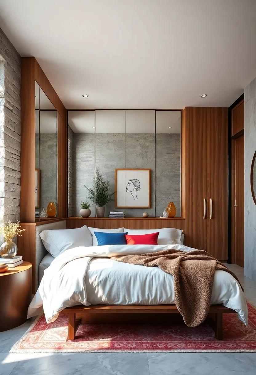 Using Mirrors Strategically to Amplify Light and Space in Rooms Featuring Fold-Away Beds