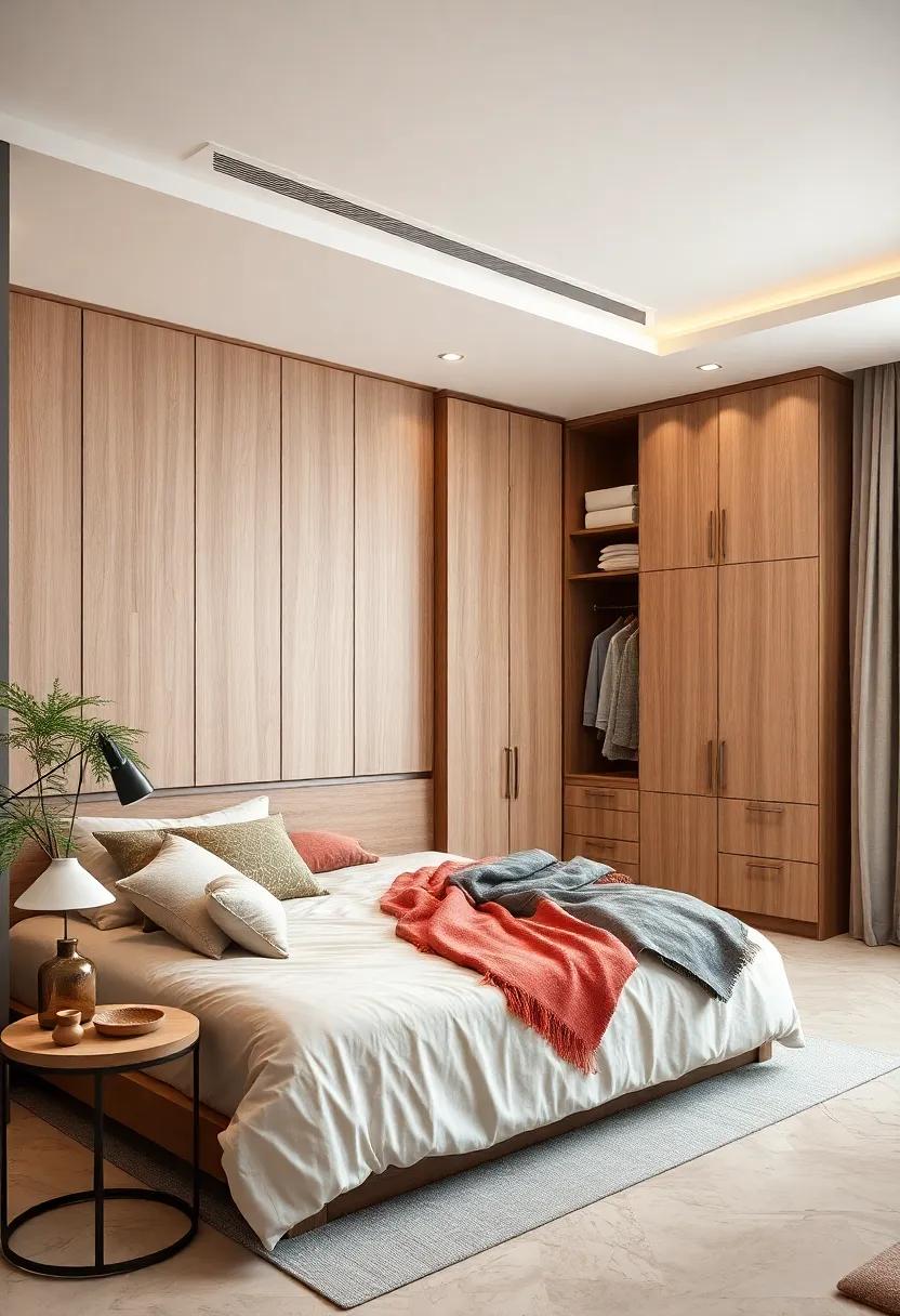 Space-Saving Wardrobe Units Designed to Harmonize With Murphy Beds for Cozy Bedroom Solutions