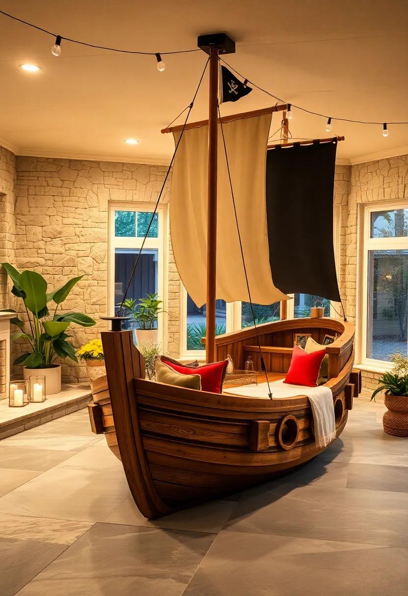 Illuminating The Ship With Solar-Powered Lanterns And String Lights For Mystical Evening Play