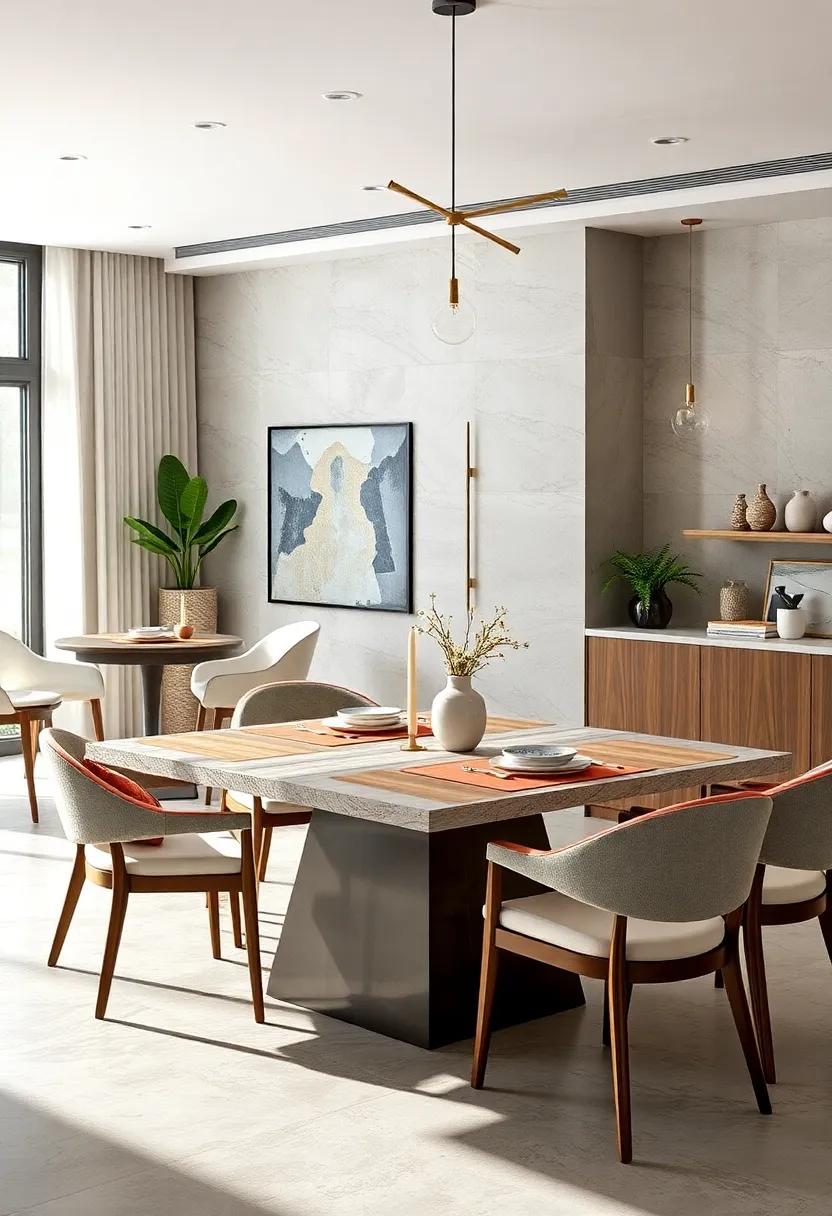 Multi-Purpose Dining Surfaces With Built-In Cutting Boards and Expandable Sections For Efficiency