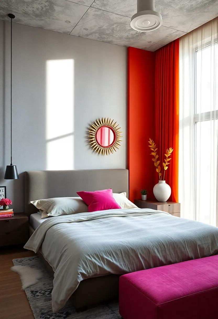 Unexpected Pop-Art Inspired Sculptural Elements as Focal Points Within a Modern Bedroom
