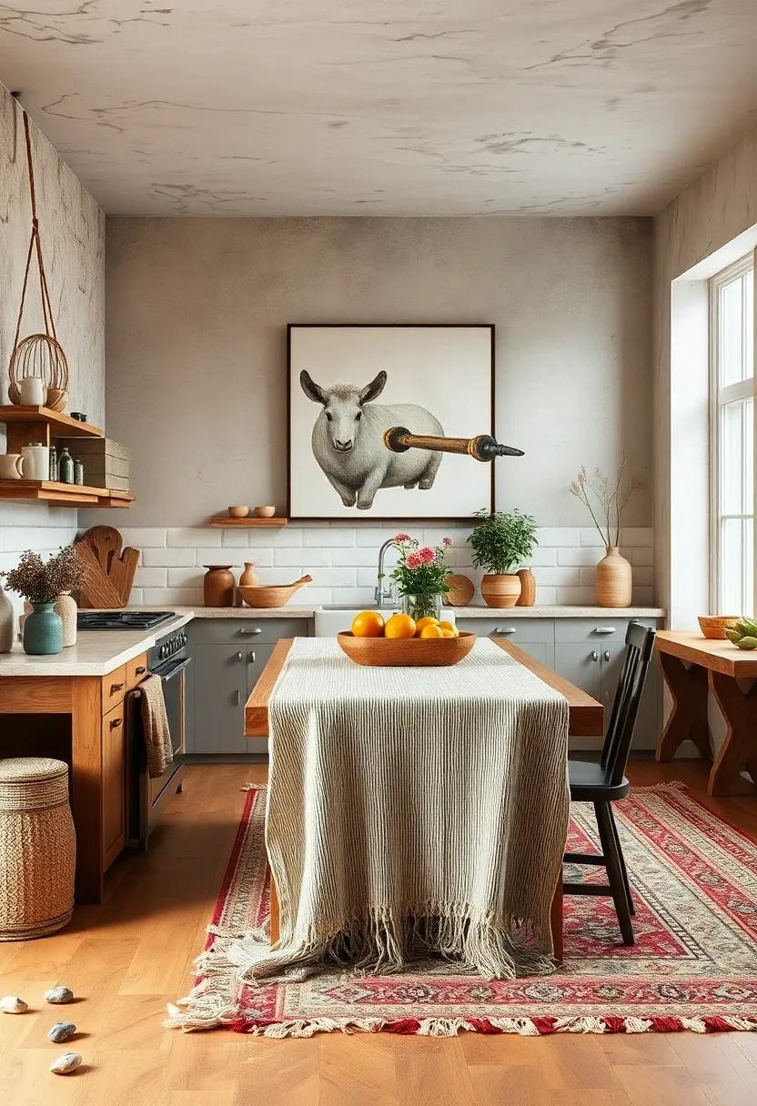 Soft Wool Throws and Handwoven Kitchen Rugs Adding Coziness to Rustic Elegance