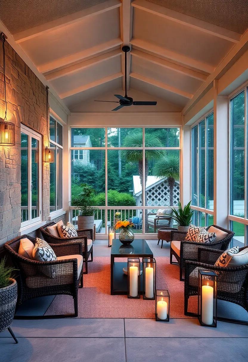 Adding Elegant Lanterns And Candles For Ambient Evening Lighting Without Overpowering The Scene