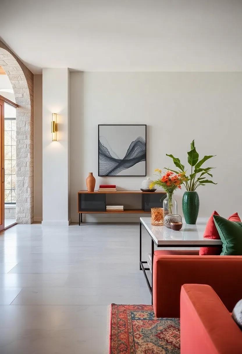 Customizable Console Tables with Slim Frames and Modular Elements for Adaptable Entryway Design