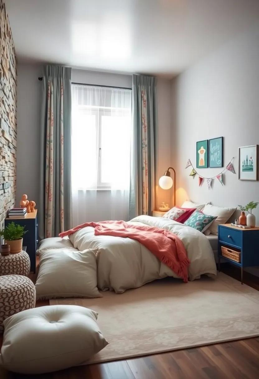 Themed Bedding and Curtains That Tie Together Color Schemes While Adding Patterns and Texture