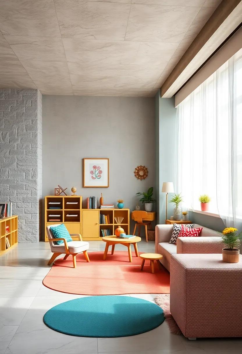 Vibrant Color Palettes Combining Pastels and Bold Accents to Energize a Preschool Learning Space