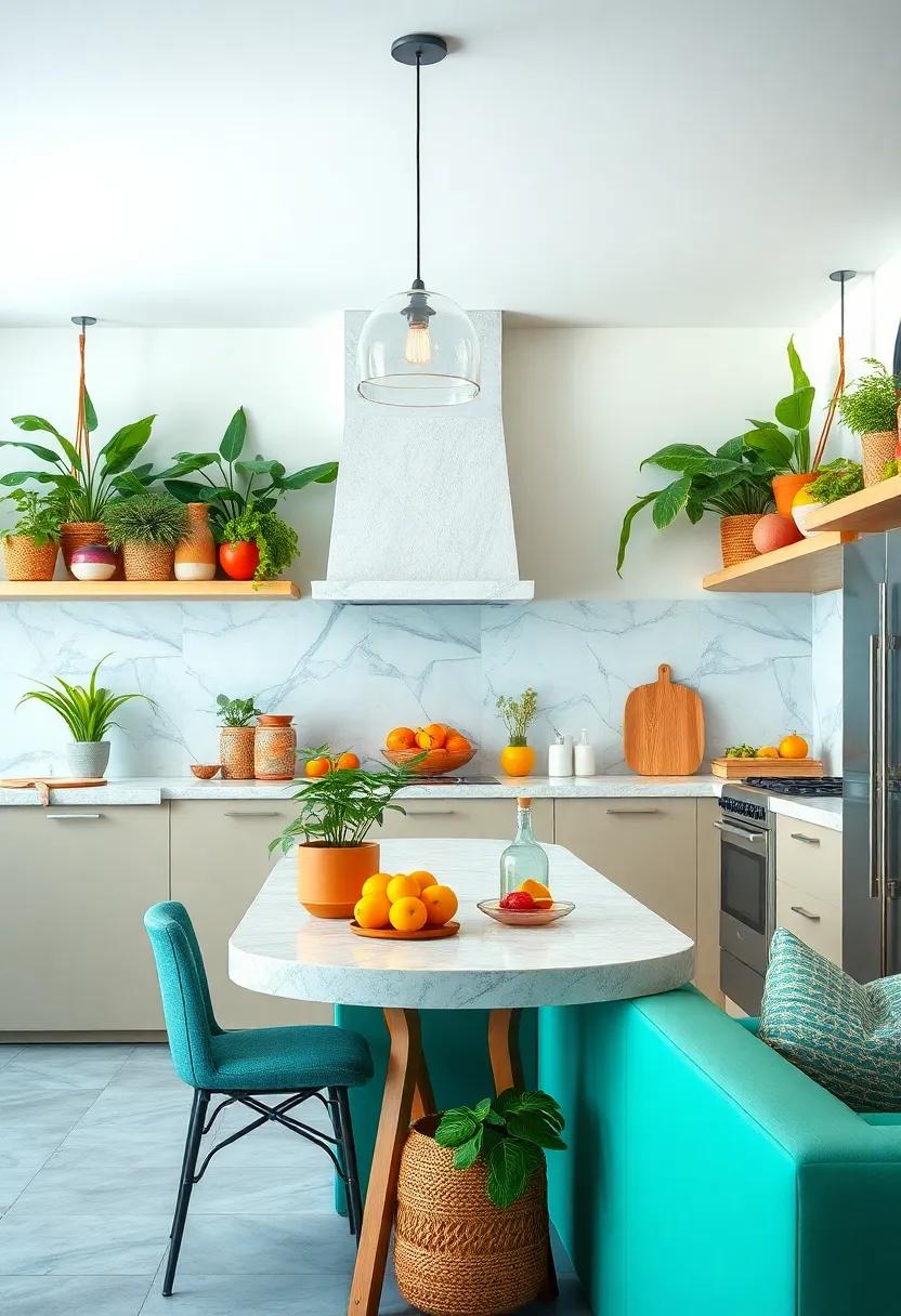 Tropical Fruits and Herb Gardens Adding Natural Pops of Color in Kitchen Settings