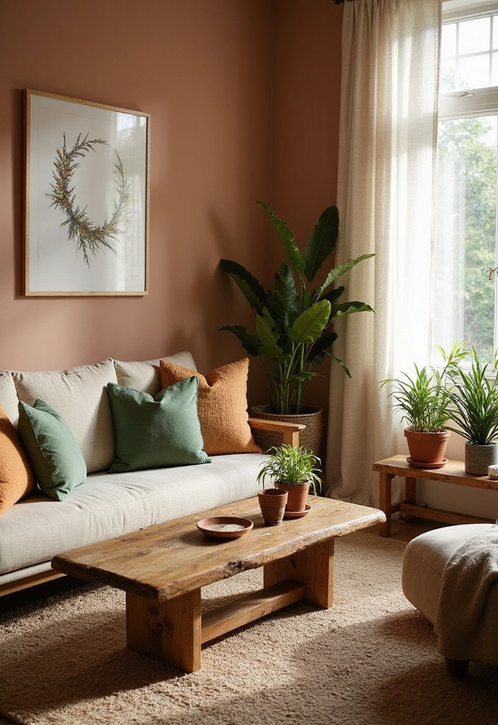 Nature-Inspired Hues and Organic Elements in Home Decor