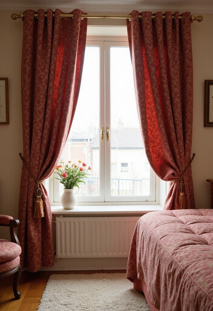 Cherry-Printed Curtains