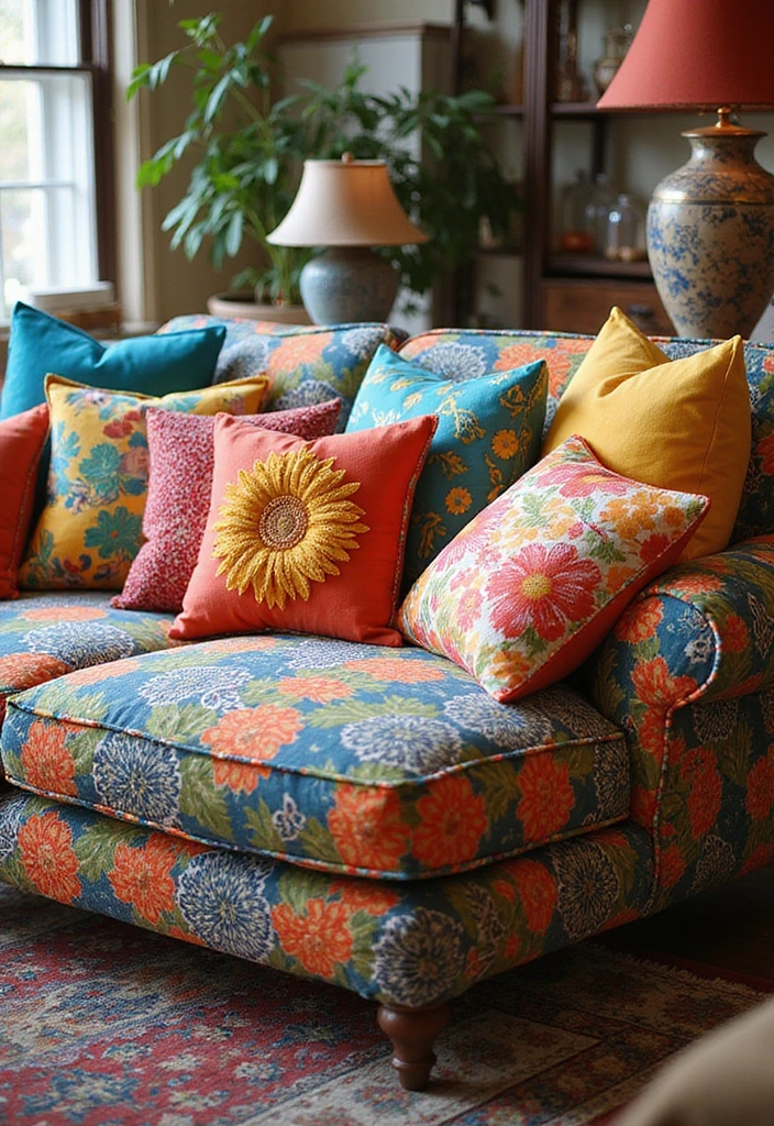 Quirky Throw Pillows for Maximalist Decor