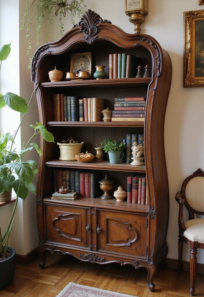 Unique Bookshelves for Maximalist Vintage Decor