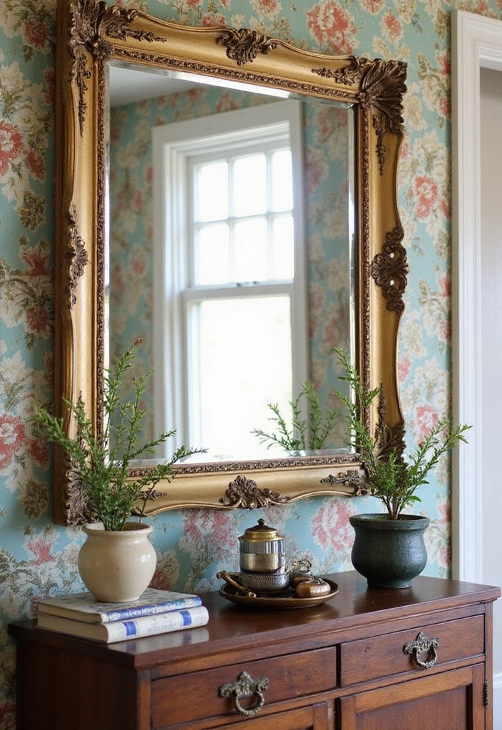 Vintage Mirrors for Maximalist Decor