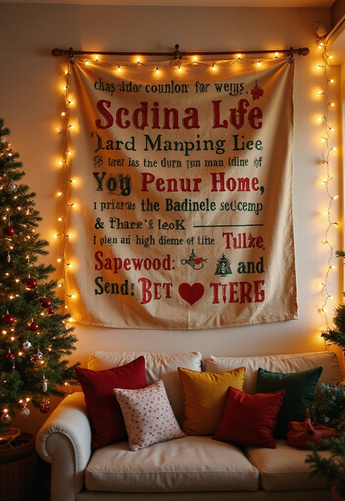 Festive Holiday Fabric Wall Decor