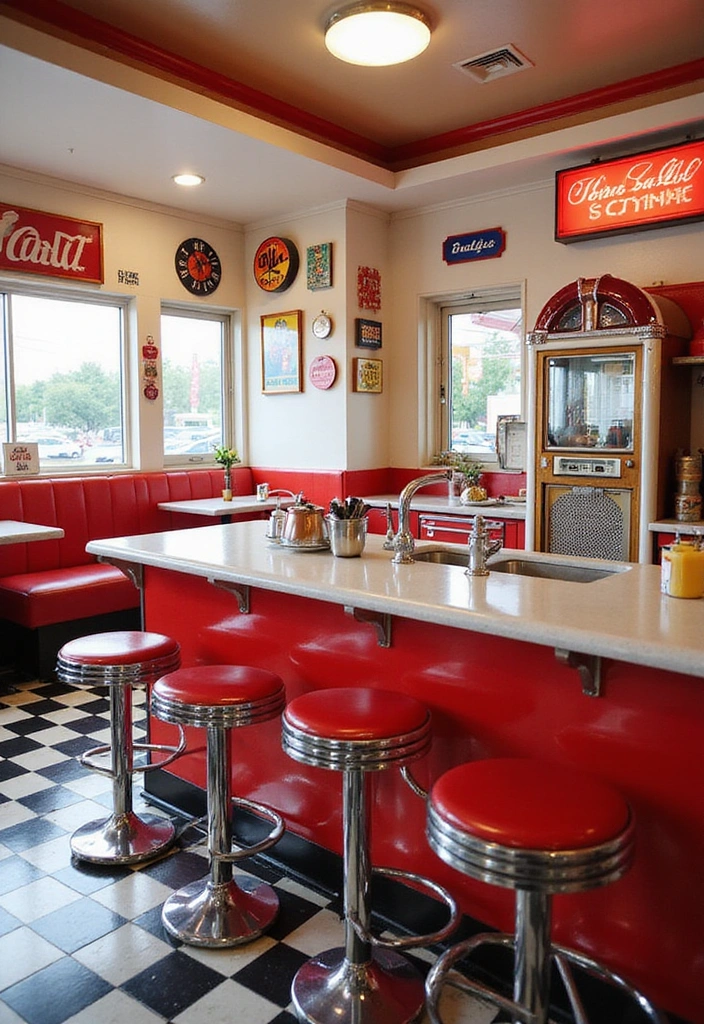 1950s Diner Vibes Vintage Kitchen