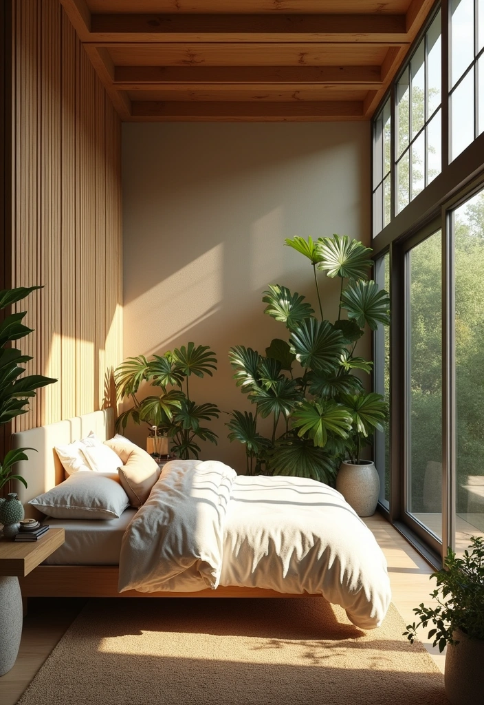 Natural Materials to Complement Botanical Bedroom