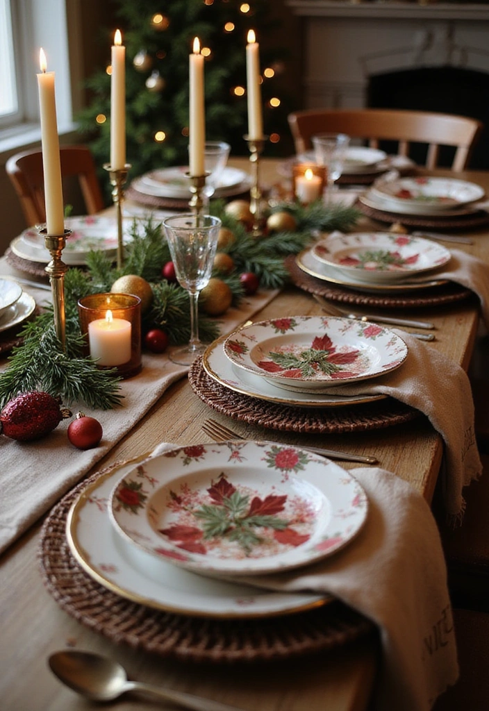 Elegant Holiday Table Arrangement