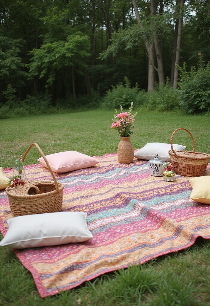 Stylish Outdoor Summer Picnic Setup