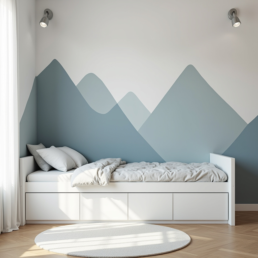 geometric accent wall