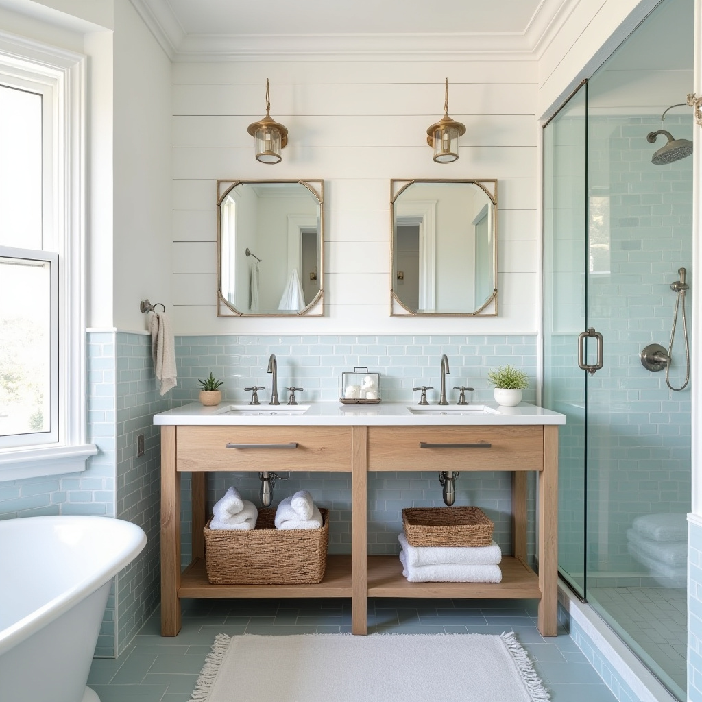 Coastal bathroom decor