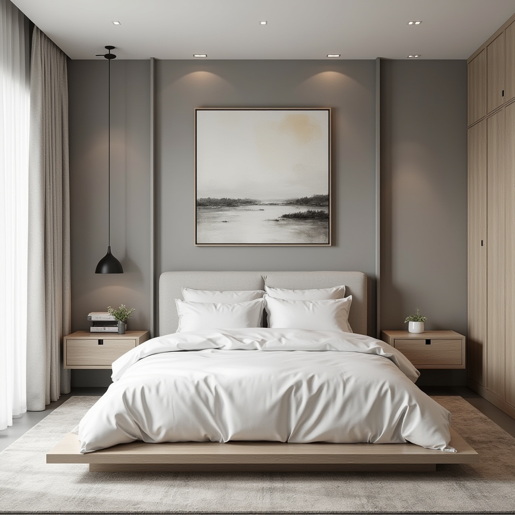 Modern minimalist bedroom