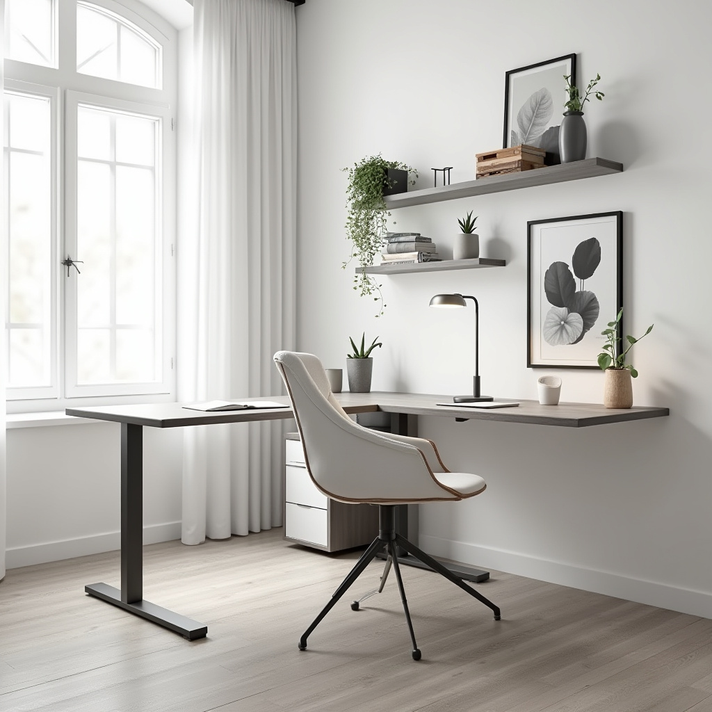 Monochromatic home office