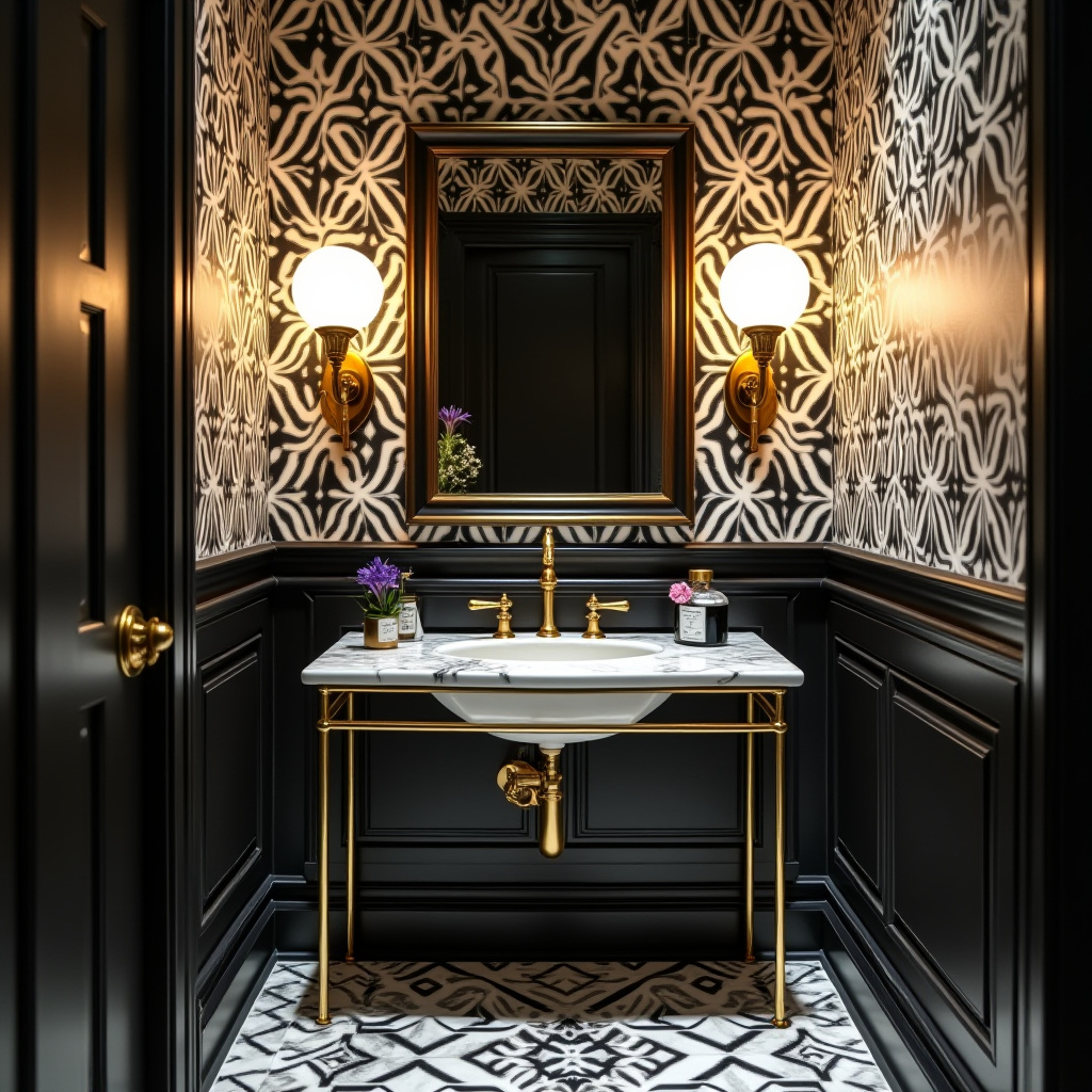 Art Deco powder room