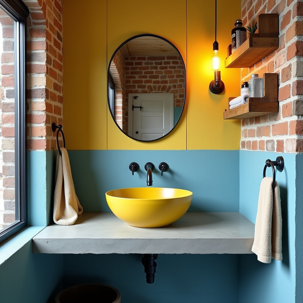 yellow and blue bathroom 12