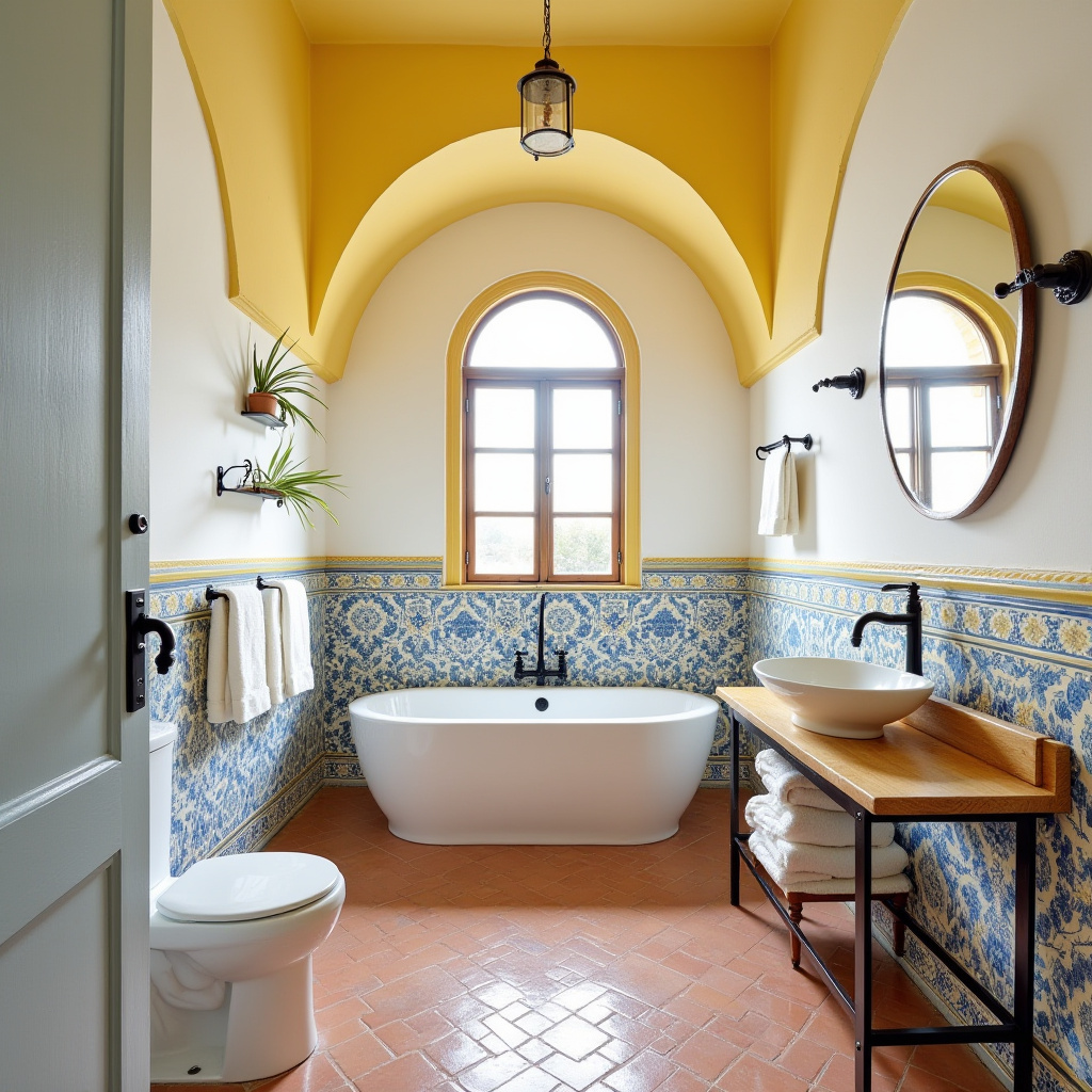 yellow and blue bathroom 26