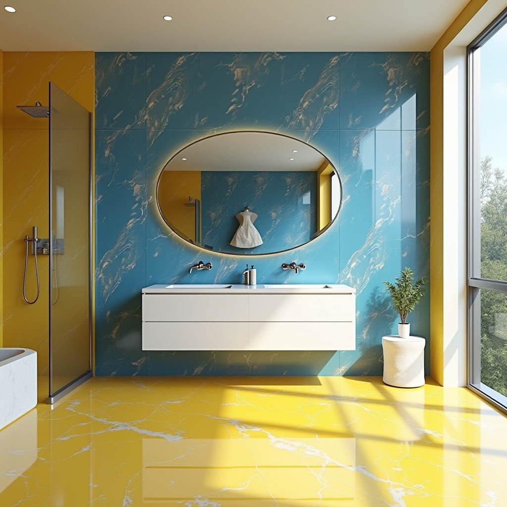 yellow and blue bathroom 37