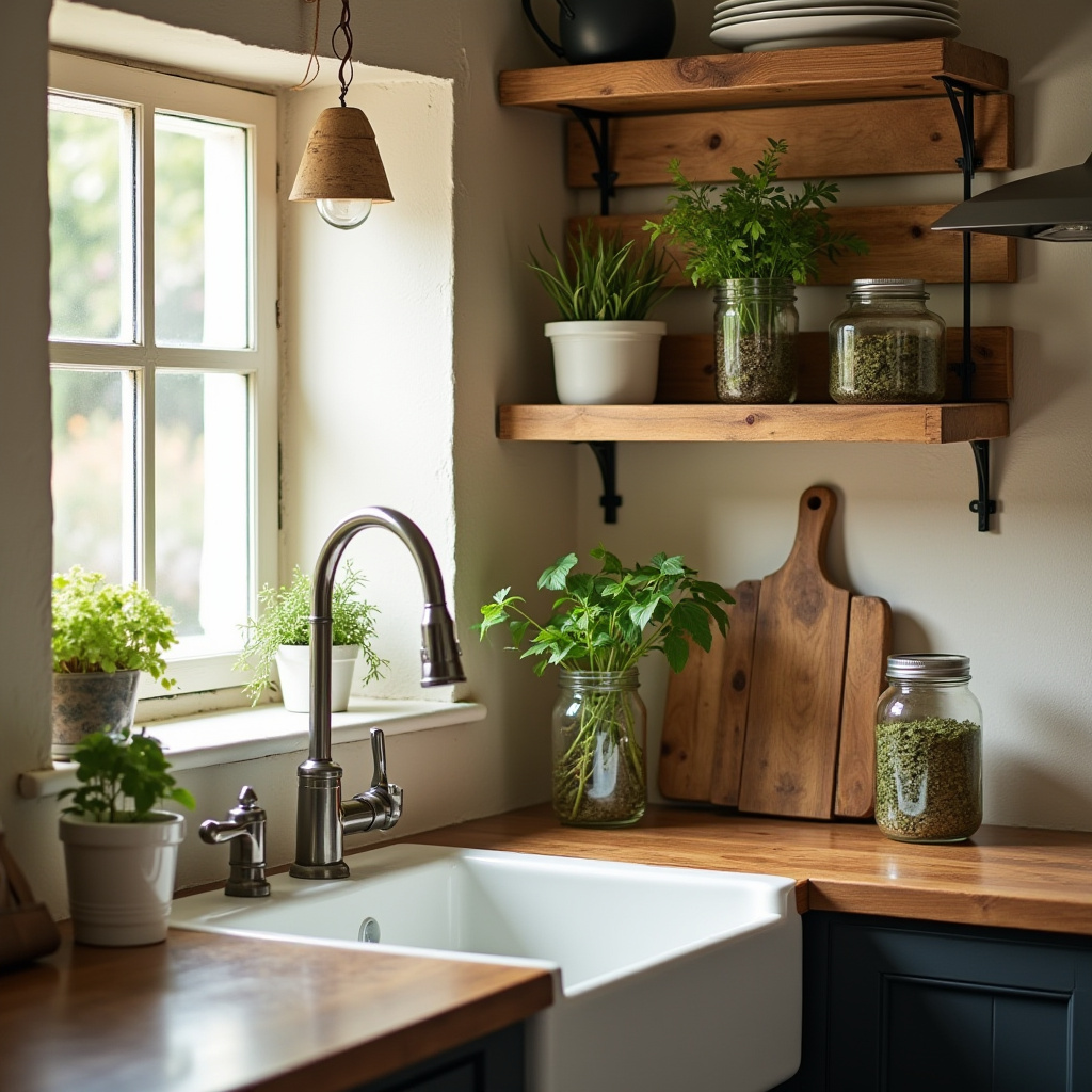 recycled pallet wood shelf with mason jars