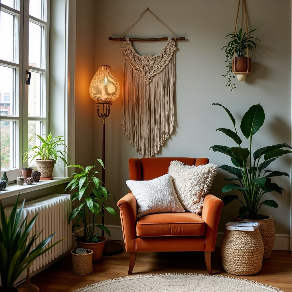 bohemian reading corner