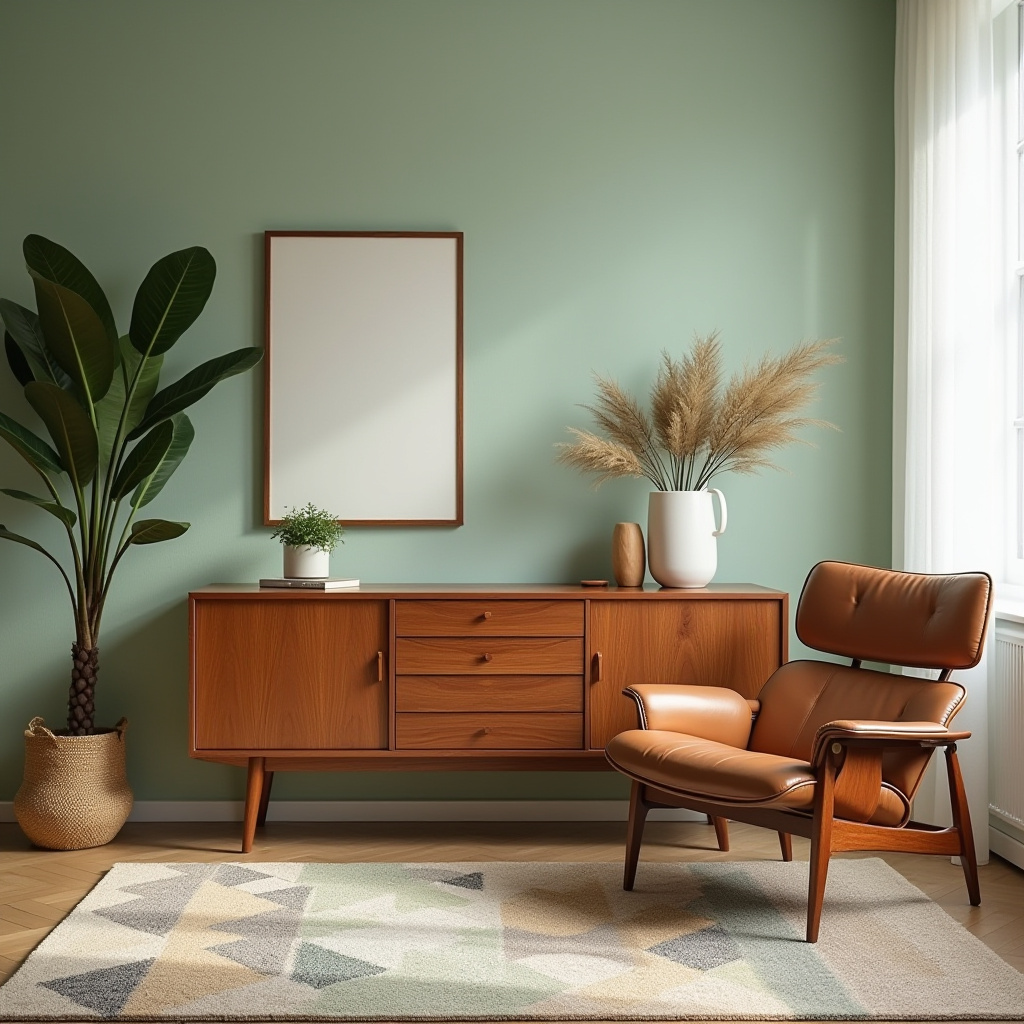 mid-century modern living room