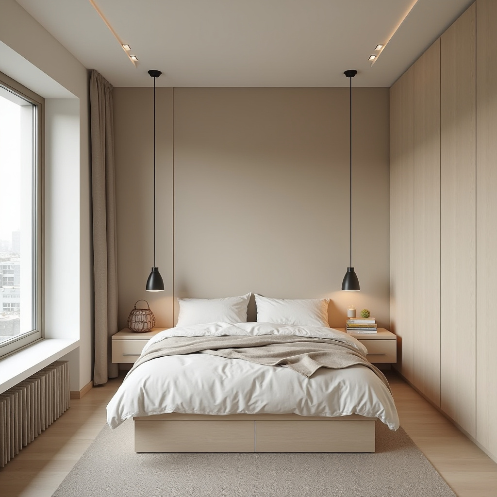compact minimalist bedroom