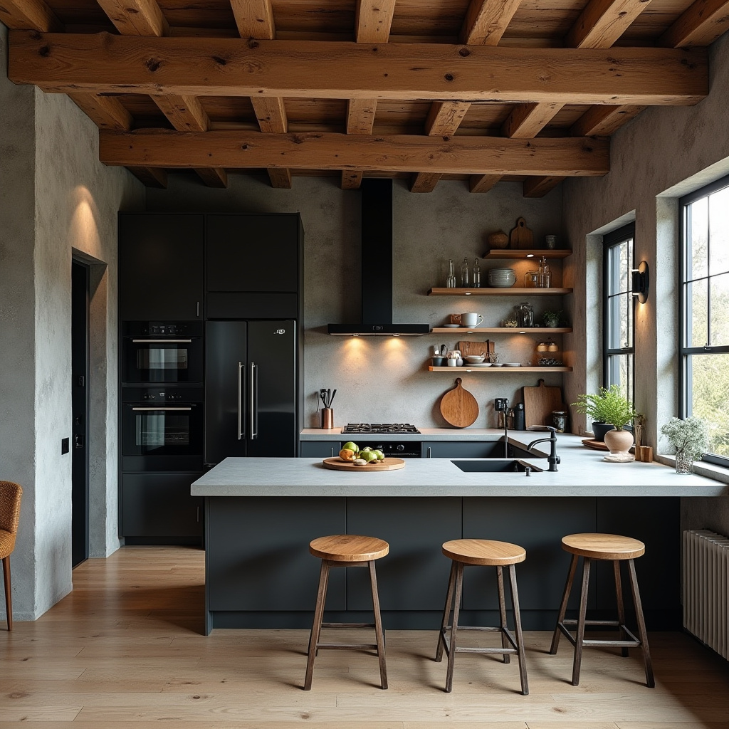 rustic-modern kitchen