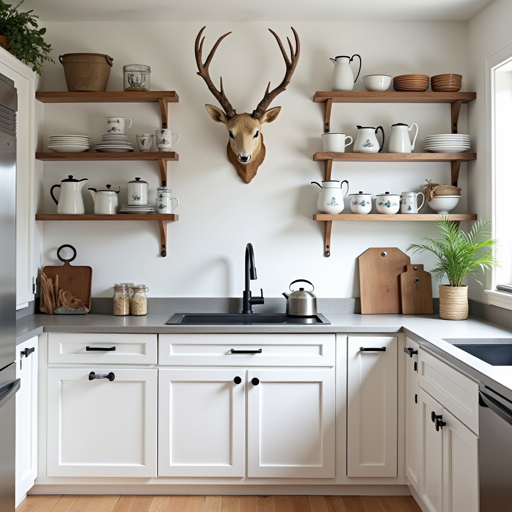 modern farmhouse kitchen with shaker cabinets